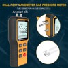 Manometer Gas Pressure Tester, Digital HAVC Manometer Dual-Port Air Pressure