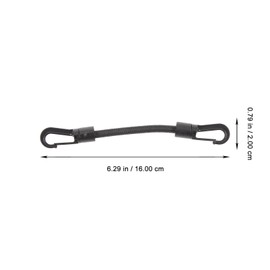 SUPVOX 5pcs Elastic String Hook Short Bungee Cord Multi-use Buckle Strap Daily Use Hook Rope Deck Mount Connector Shock Cords Bungee Rope Tie Down Strap Carabiner Rubber Rope with Hook