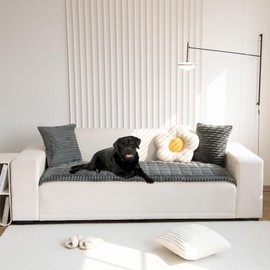 Mivnue Pet Couch Cover, Couch Covers for Dogs, Washable Dog Sofa Covers Couch Protector, Fuzzy Non Slip Couch Slipcover Pet Friendly (Dark Grey, 27.6" x 70.9")