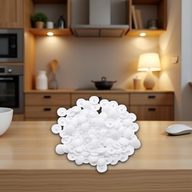 100 Pcs White Easy to Install Screw Cap Covers Assortment Kit, Plastic Self-Tapping Caps Hole Covers for Phillips Screws Head, Cabinet, Decoration Tapping Fasteners，Self-Tapping Screws(17MM)