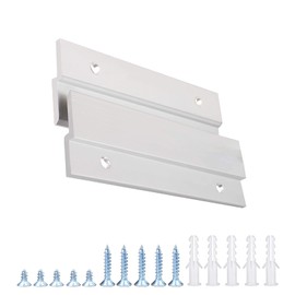 French Cleat Picture Hanger 4 Inches - 2 Pairs - Aluminum Z Hanger Supports 50lbs - Interlocking Wall Mounting Bracket Hardware Kit for Hanging mirrors, picture, shelf, whiteboard, art, frames