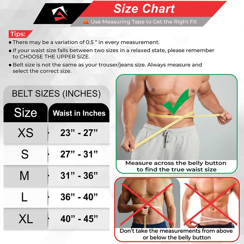 AQF Weight Lifting Belt - 4” Auto Lock Nylon Gym