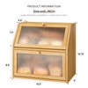 STDDRE Bread Box for Kitchen Countertop Bin Double Layer Bread