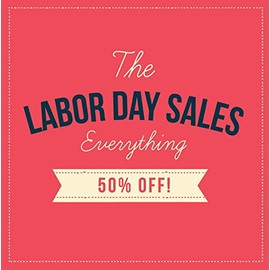 Zirni The Labor Day Sales 50 Percent Off Sticker Decal Design 5'' X 5''