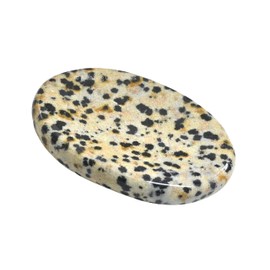 Dalmatian Jasper Worry Stone Crystals and Healing Stones - Worry Stones for Stress Relief Gifts - Piedra Crystal Fidget for Meditation, Calming, Relaxation - Unique Stocking Stuffers and Birthday Gifts for Women, Men