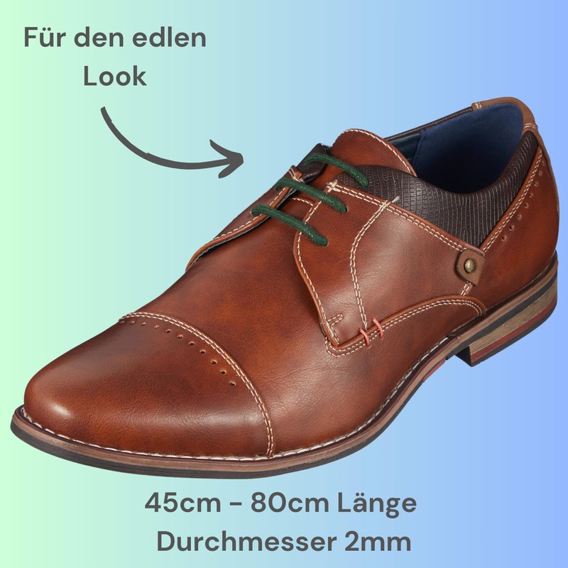 Di Ficchiano round waxed shoelaces for business, suit and leather