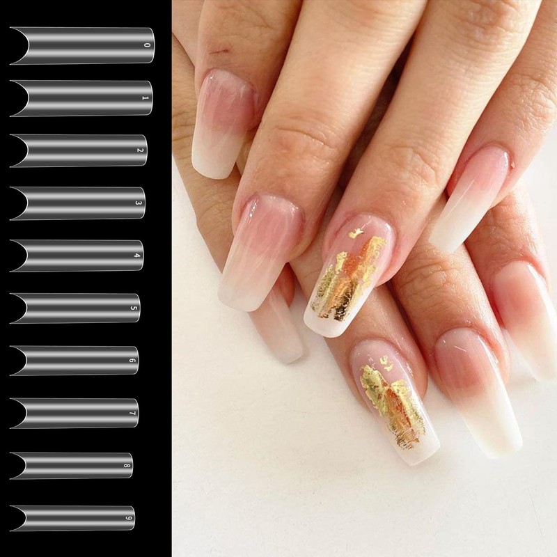 QOOSIKICC Pack of 200 False Nails Tips, Acrylic Artificial Nail