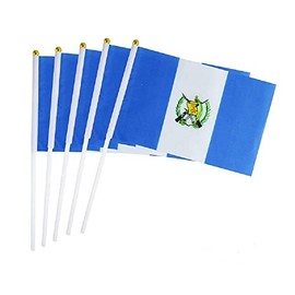 Guatemala Flag Guatemalan Flag, Small Mini Handheld Guatemala Flags on Stick, Ideal for Party Parades Sports Events Patriotic Festival Decorations