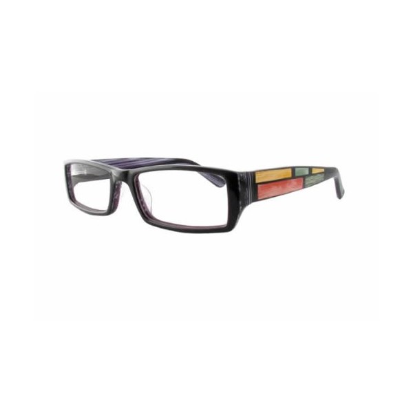 Calabria 855 Square Designer Reading Glasses w/Hard Case in Black
