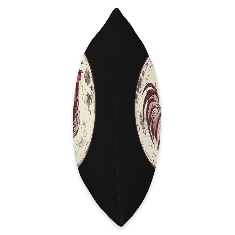 Serama Chicken Howling At The Moon Throw Pillow