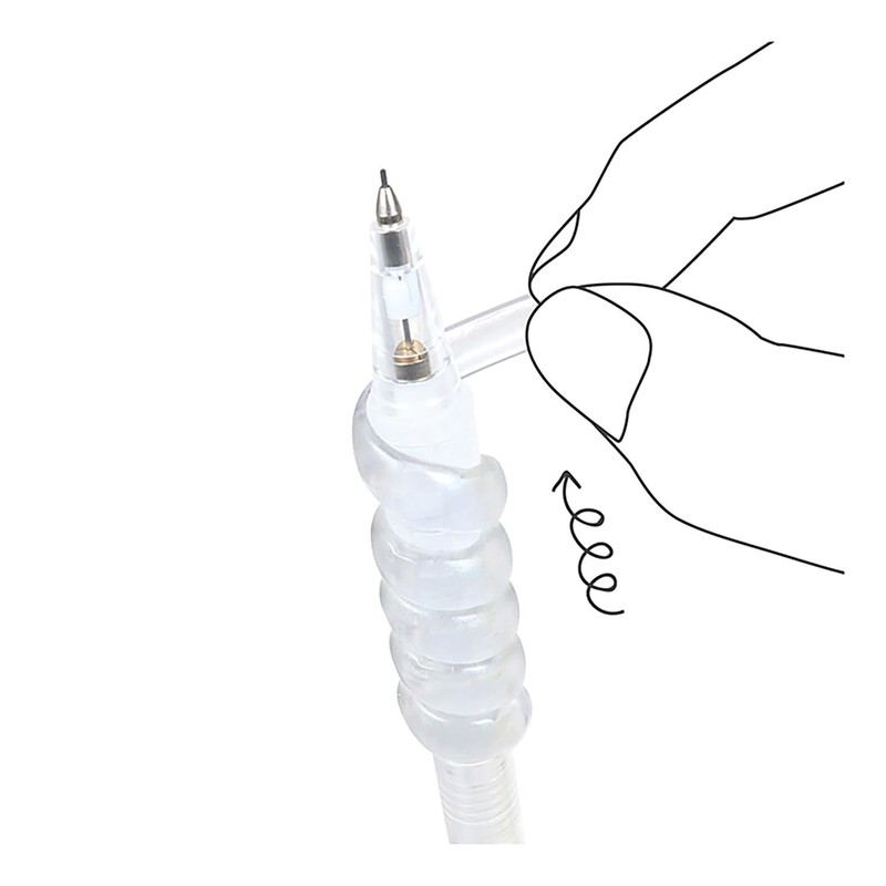 Kutsuwa RB033CL Grip Punu Spiral Clear