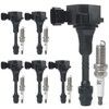 Set of 6 Ignition Coil Packs & Spark Plugs Compatible