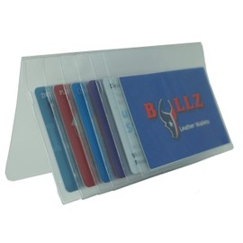 Heavy Duty Vinyl Plastic Secretary Inserts for Long Wallets- 6 Pages