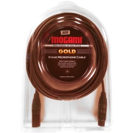 Mogami GOLD STAGE-30 XLR Microphone Cable, XLR-Female to XLR-Male, 3-Pin, Gold Contacts, Straight Connectors, 30 Foot