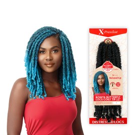 Outre Crochet Braids X-Pression Twisted Up Bonita Butterfly Locs Coily Tip 12" (1-pack, 613)