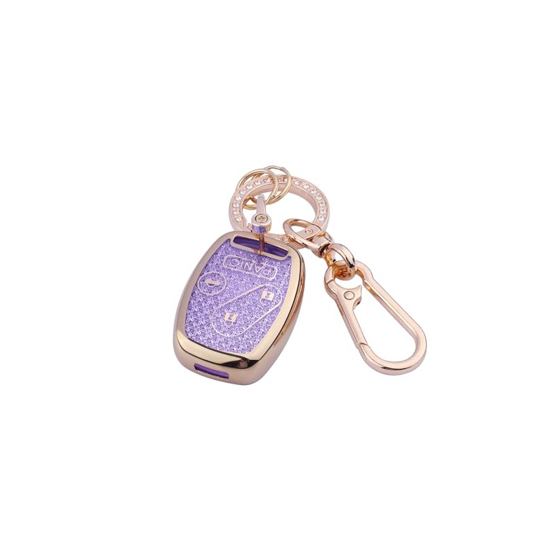Cute Bling Key Fob Cover for Honda, Diamond Cut TPU