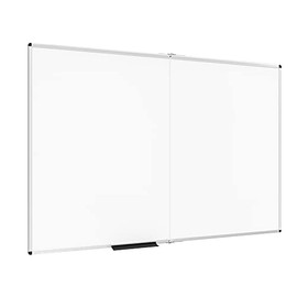 VIZ-PRO Large Dry Erase White Board/Magnetic Foldable Whiteboard, 60 X 48 Inches, Silver Aluminium Frame