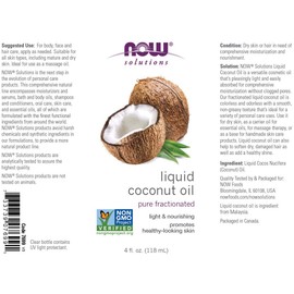 Now Solutions Liquid Coconut Oil 4 Ounce