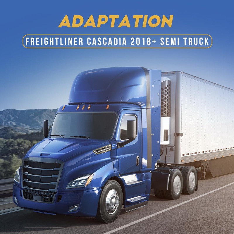 Left Chrome Cascadia Hood Side Grille Air Intake Vent Replacement