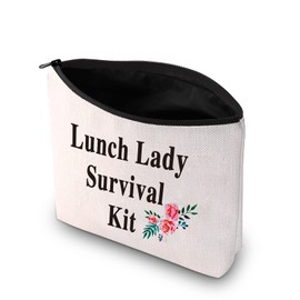 PXTIDY Lunch Lady Survival Kit Lunch Lady Gift Lunch Lady Makeup Bag Cafeteria Worker Gift Cosmetic Bags Pouch Lunch Lady Appreciation Gift (Lunch Lady)