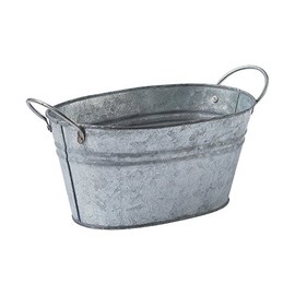 Galvanized Oval Bucket Container - Rustic Wedding and Home Decor