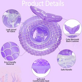 Baby Swimming Float, Inflatable baby float with Safety Seat, Baby Swimming Ring for Babies 3-36 Months Toddlers Infant Training Summer Baby Bath Float