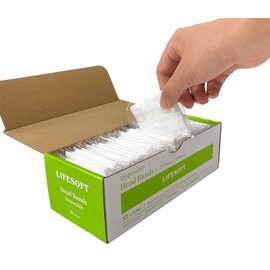 LIFESOFT Disposable Facial Spa Headbands Elastic Hair Wrap with Closure Box of 50