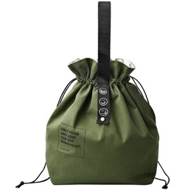 Jinlaili Lunch Bag, 9L Small Picnic Bag, Bento Bag, Reusable Carry Bag, Fabric, Bento Boxes Insulated Bag, Lunch Bag for Work, School, On the Go (Green)