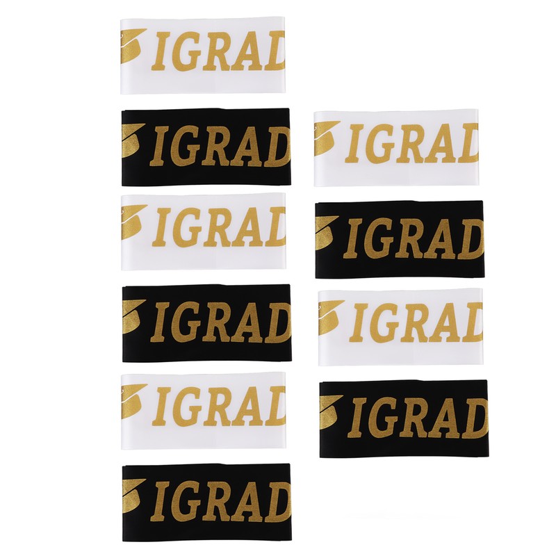 5 Sets Graduation Sash Polyester Party Congratulation with Letter Keepsake