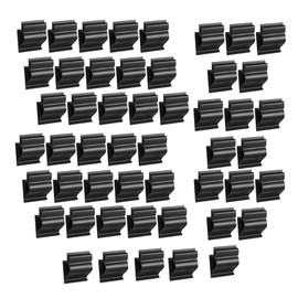 Comphic 50 Pcs Black Sign Clip Reusable Labels Clip on Sign Holders Reusable Price Tag Tray Sign Holder for Cup Bowl Pan Buffet Trays