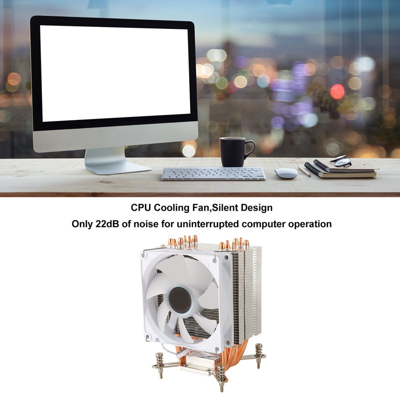 9CM CPU Cooler 6 Copper Heat Pipes Colorful Lighting Effects
