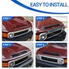 Real Carbon Fiber Front Hood Vent Trim Sticker Fit for