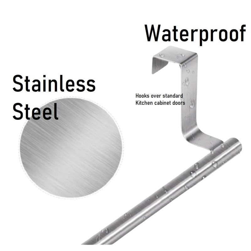 Dependable Industries Over The Cabinet Towel Bar Stainless Steel Mounts