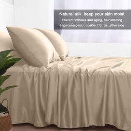 Jaciu 100% Pure Silk Pillowcase, 21 Momme Cushion Cover with Silk on Both Sides, Mulberry Silk Pillow Case with Concealed Zip, Hypoallergenic, Soft, Breathable, for Hair, Skin