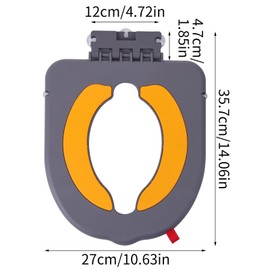 Portable Potty Training Seatï Upgraded Non-Slip-Anti pinch buttocks, No need to disassemble and install every time, saving a lot of time for Toddlers & Kids, Suitable for multi shaped toilets (Gray)