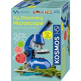 KOSMOS 616984 Explorer Microscope, Enlarge Preparations and Discover Natural Sciences, Experiment Box with Multilingual Instructions (DE, EN, FR, IT, ES, NL), from 8 Years, Mint Toy