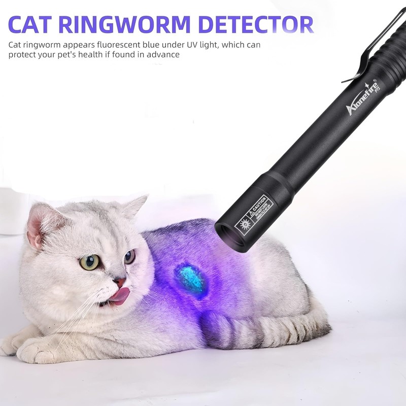 ALONEFIRE P72 Mini 365nm UV Flashlight 3W Portable Blacklight Pet