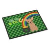 Caroline's Treasures WDK4793JMAT Cream Chihuahua St. Patrick's Day Doormat 24x36