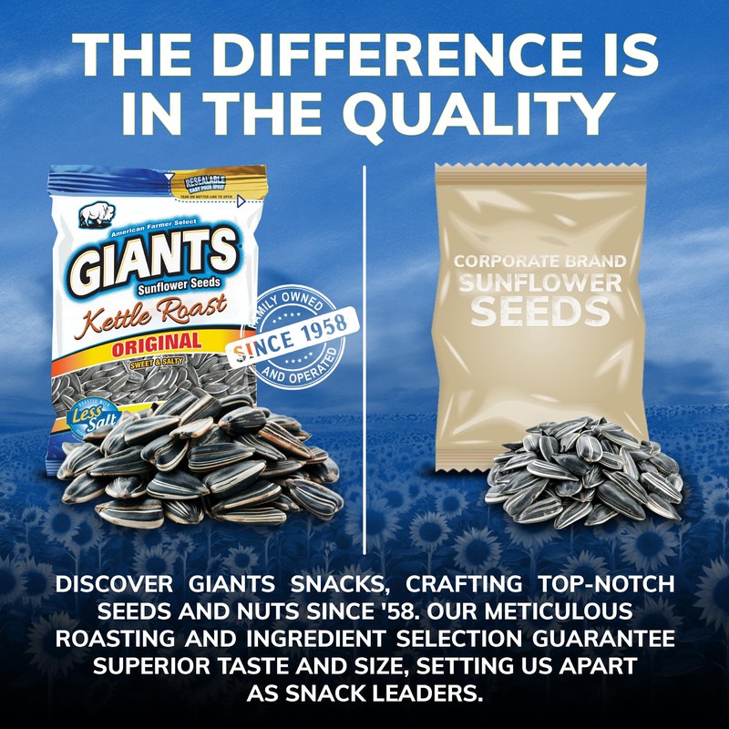 GIANTS Kettle Roast Sweet & Salty Sunflower Seeds - Sunflower