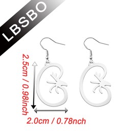 Kidney Earrings Kidney Transplant Pendant Urologist Earrings Nephrologist Doctor Kidney diseases Biology Jewelry (Kidney Earring CA)