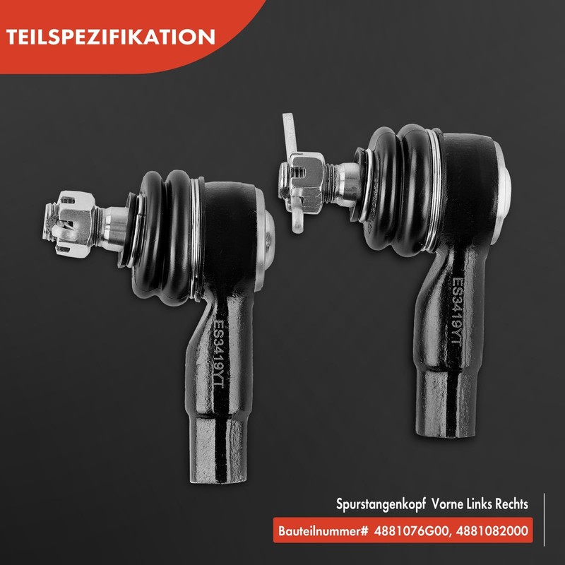 Frankberg 2 x Tie Rod End Front Axle Compatible with