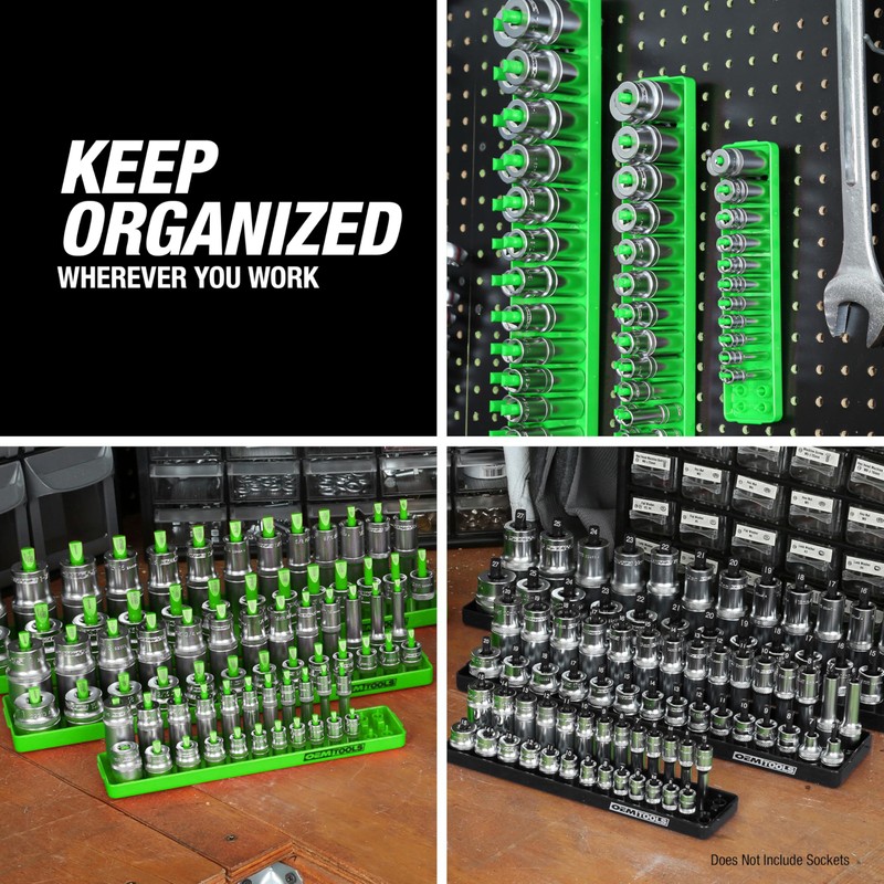 OEMTOOLS 22209 3/8" Drive Socket Tray - Metric, black