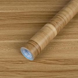 Decoroom Wood Grain Contact Paper Peel and Stick Wallpaper Brown Faux Wooden Look Vinyl Wrap Self Adhesive Removable Wall Cover Butcher Block for Countertops Cabinets Furniture Decor 17.7" x 118"