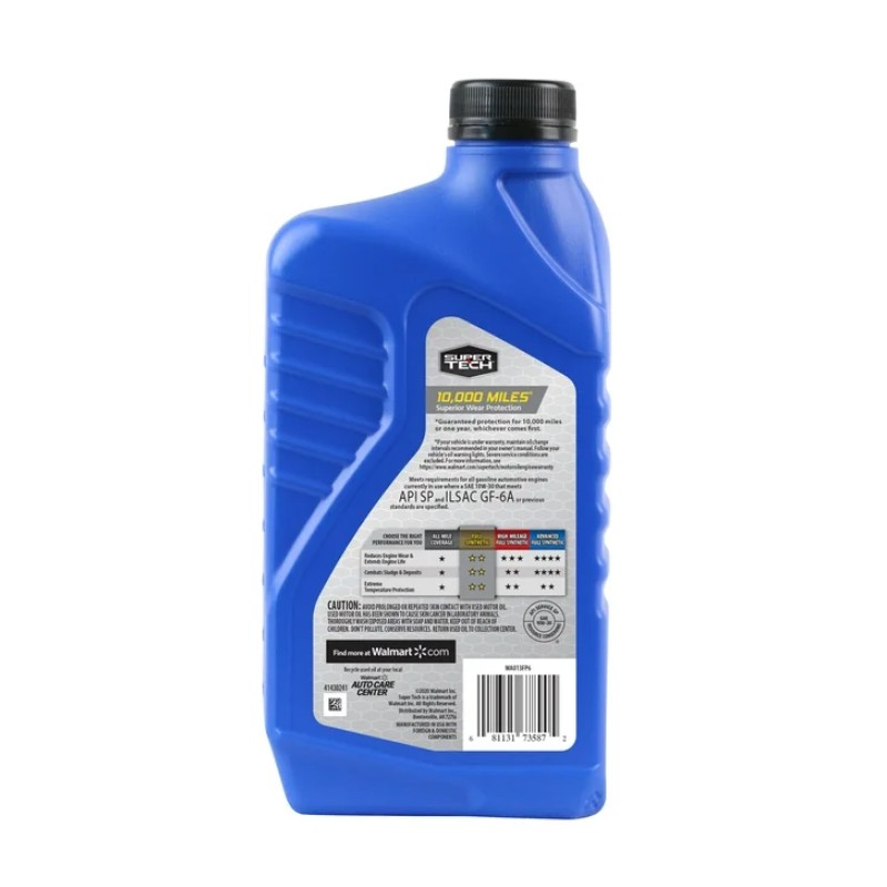 Supertech Super Tech Full Synthetic 10W-30 Motor Oil, 1 Quart