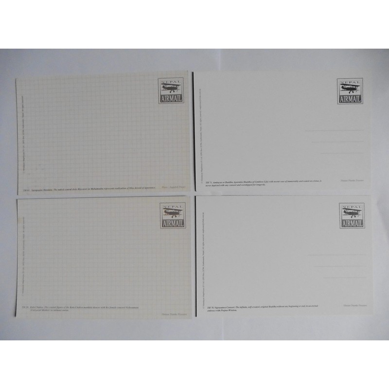 Buddhist Postcards Set of 4 Postcards