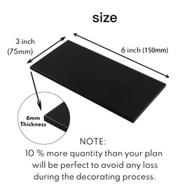 Lovdeco Peel and Stick Glass Subway Tile, 3 x 6 Inch, 5 Sq Ft, Black Glass for Bathroom Kitchen Backsplash Wall, 40-Pack