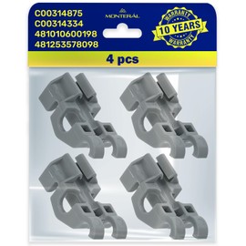 Pack of 4 Lower Dishwasher Basket Bearings 481010600198 481253578098 C00314875 C00314334 for Whirlpool for Ignis for Bauknecht Dishwasher Basket Replacement Parts MONTERAL
