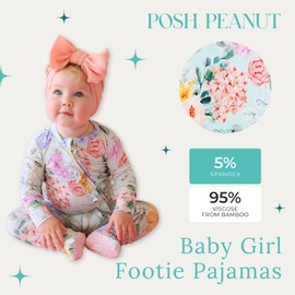 Posh Peanut Posh Peanut Baby Girl Pajamas Soft Sleeper Footies Päpook Viscose from Bamboo