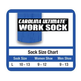 Carolina Ultimate mens Copper Ultra-dri Seamless Boot Crew Socks 4 Pair Pack, Black, Large