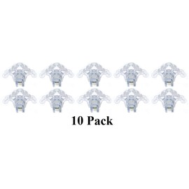 Plastic Roof Ice Guard Snow Guard Snow Stops for Standing Seam Metal Roofing - Multi-Color/Multi-Pack Listing (10, Clear)